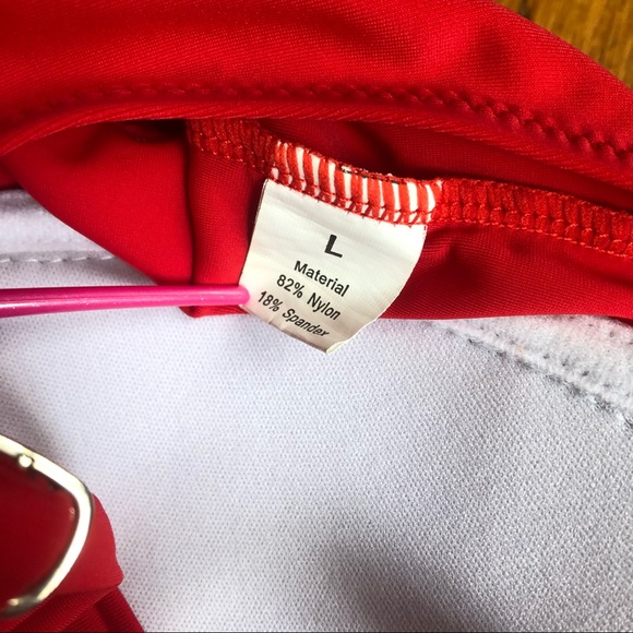 Red longline bikini top - Large (~C/D cup) - NWOT - Picture 4 of 5